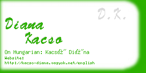 diana kacso business card